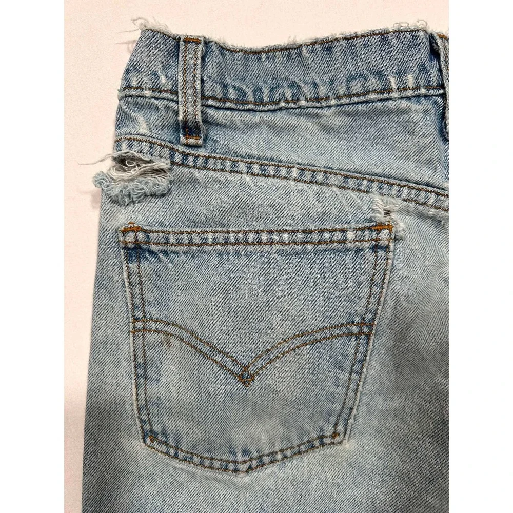 Vintage Levis 550 Orange Tab Relaxed Fit Light Wash Distressed Jeans W34 L32